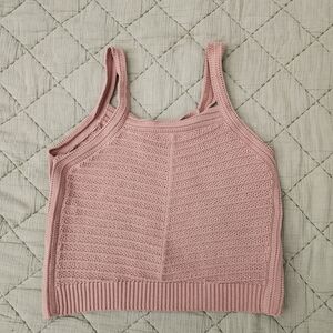 Joie Blush Pink Crocheted Tank Top